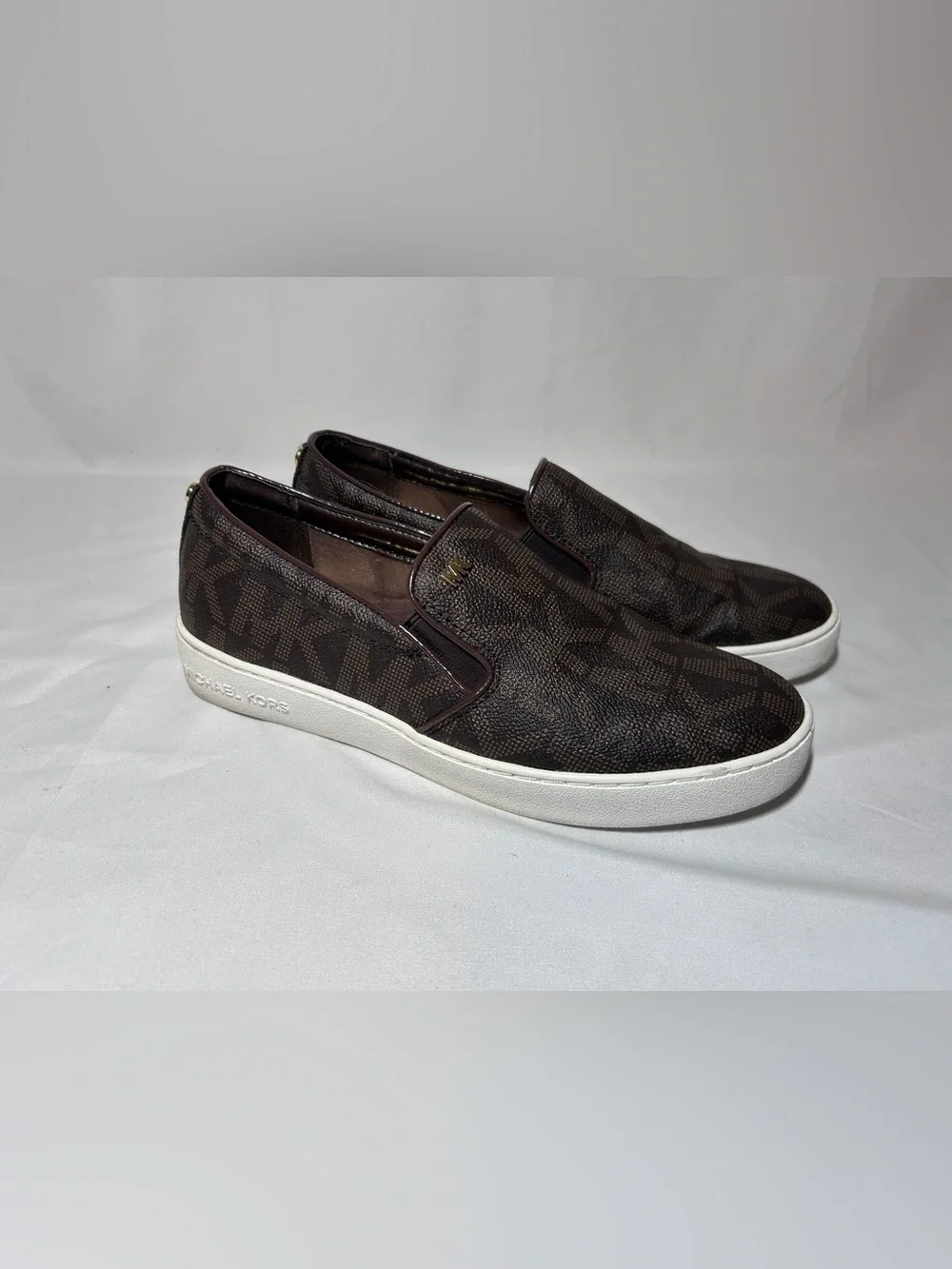 Michael Kors | Shoes | Michael Kors Brown Mk Logo Slip On  display picture 1